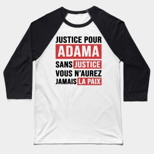 Justice Pour ADAMA Baseball T-Shirt